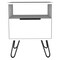 Tuhome Augusta Nightstand, Single Door Cabinet, Hairpin Legs, White MLB7034 - alternate 5